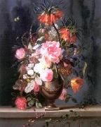 unknow artist, Floral, beautiful classical still life of flowers.131